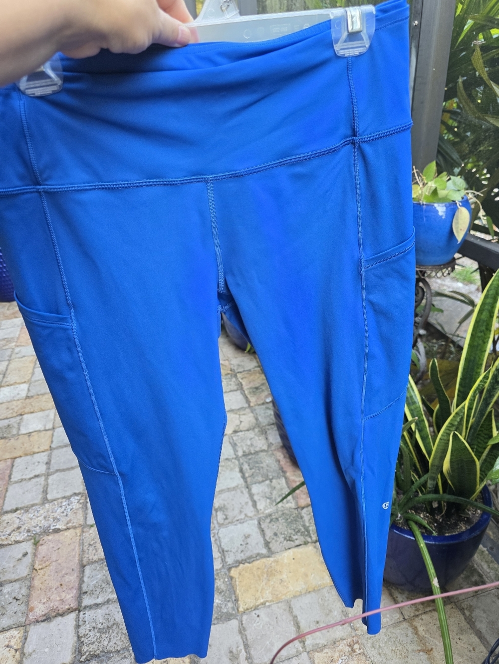 lululemon Blue Leggings with Side Pockets 12